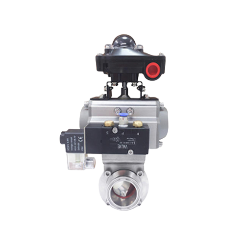 Pneumatic Actuator Tri Clamp Butterfly Valves with Actuator Warehouse