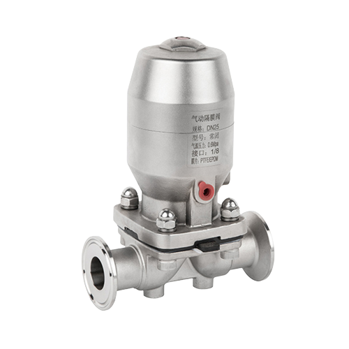 Clamp Diaphragm Valve With Stainless Steel Pneumatic Actuator